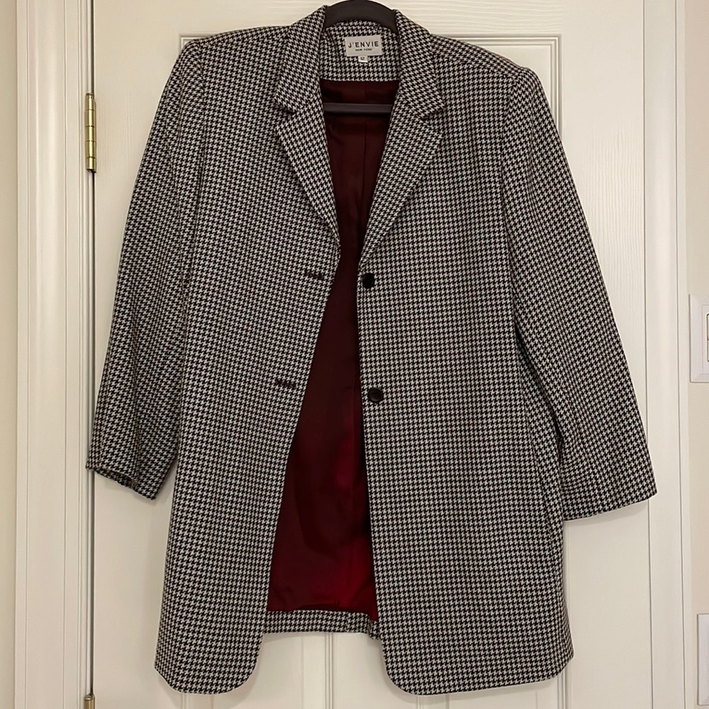 Oversized Designer Checkered Blazer